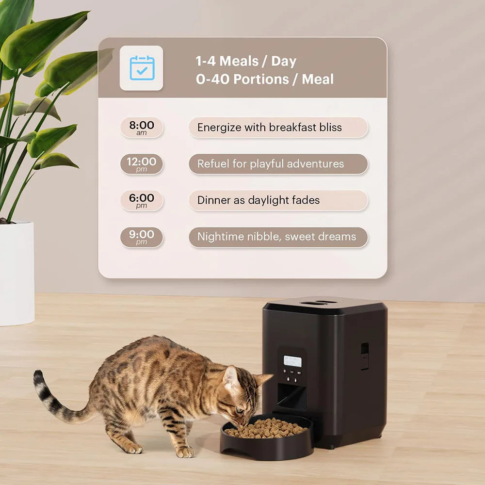 2L Pet Feeder, Smart Food Dispenser for Cats and Dogs, Regular and Quantitative Feeding of Pets, Scientific Feeding Supplies